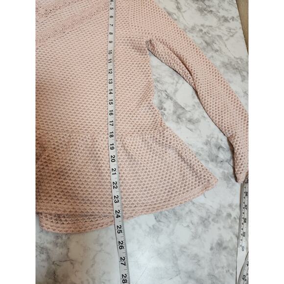 Cato Est. 1946 Women's Light Pink V-Neck Long Sleeve Pullover Blouse Size Large - Picture 6 of 6